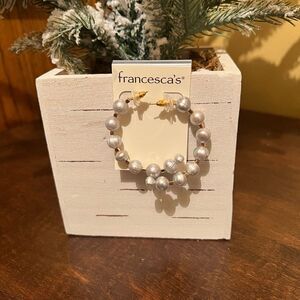 🆕 FRANCESCAS DAYA PEARL HOOP EARRINGS